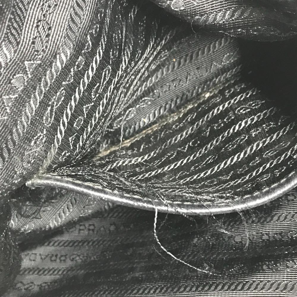 PRADA Flower pattern triangle logo Handbag Shoulder bag, 2-way bag Tote Bag