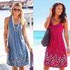 Urban Chic Sleeveless Floral Print Loose Fit Midi Dress Polyester Blend