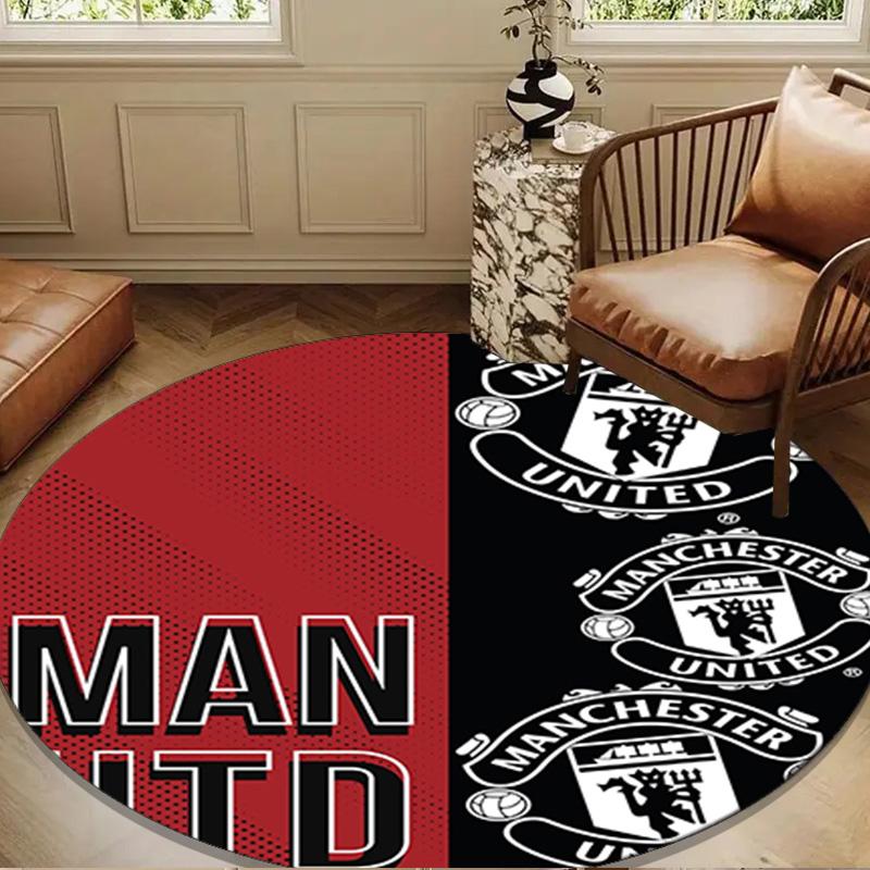 Manchester United Stadium Round mat, Anti-slip Circle Carpet Chair rug For livingroom,Bedroom, doormat home decor Gift Christmas Gifts