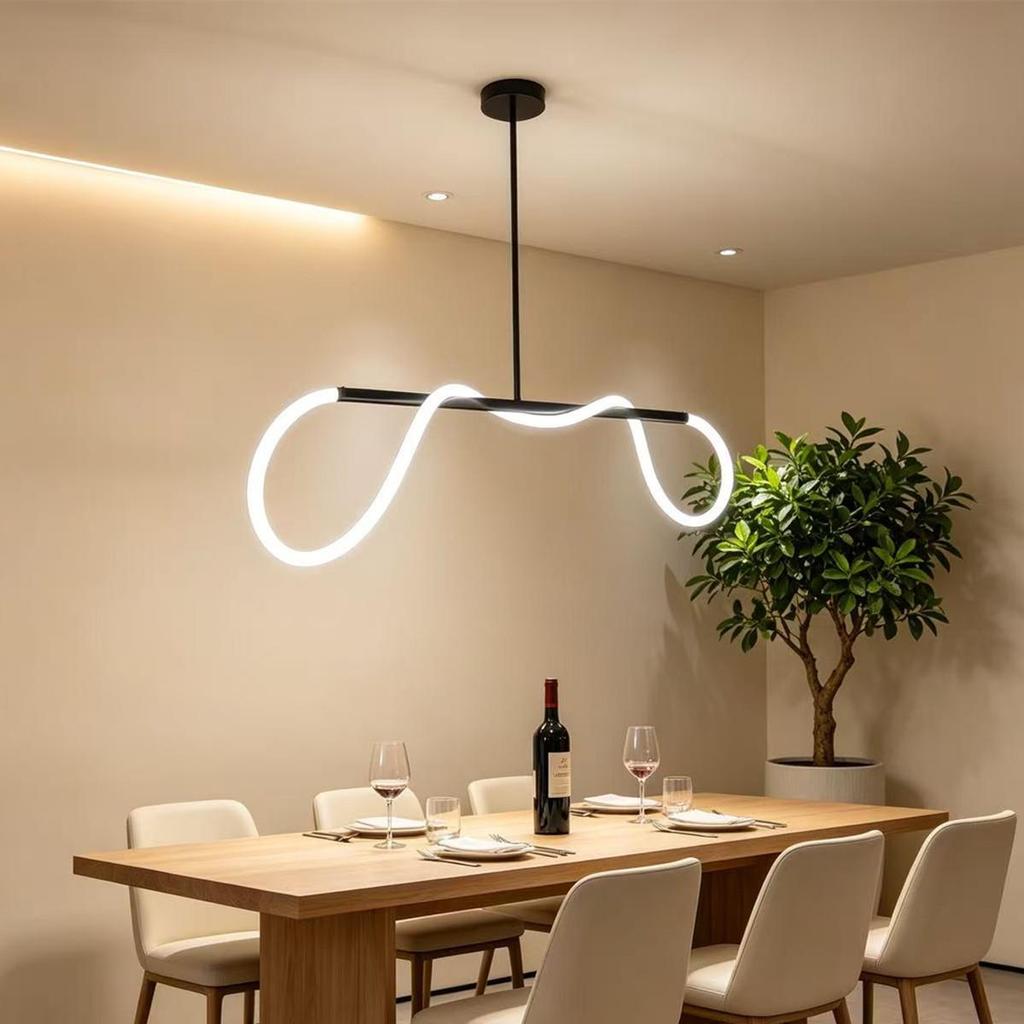 Minimalist Silicone Hose Pendant Light for Dining Table or Bar