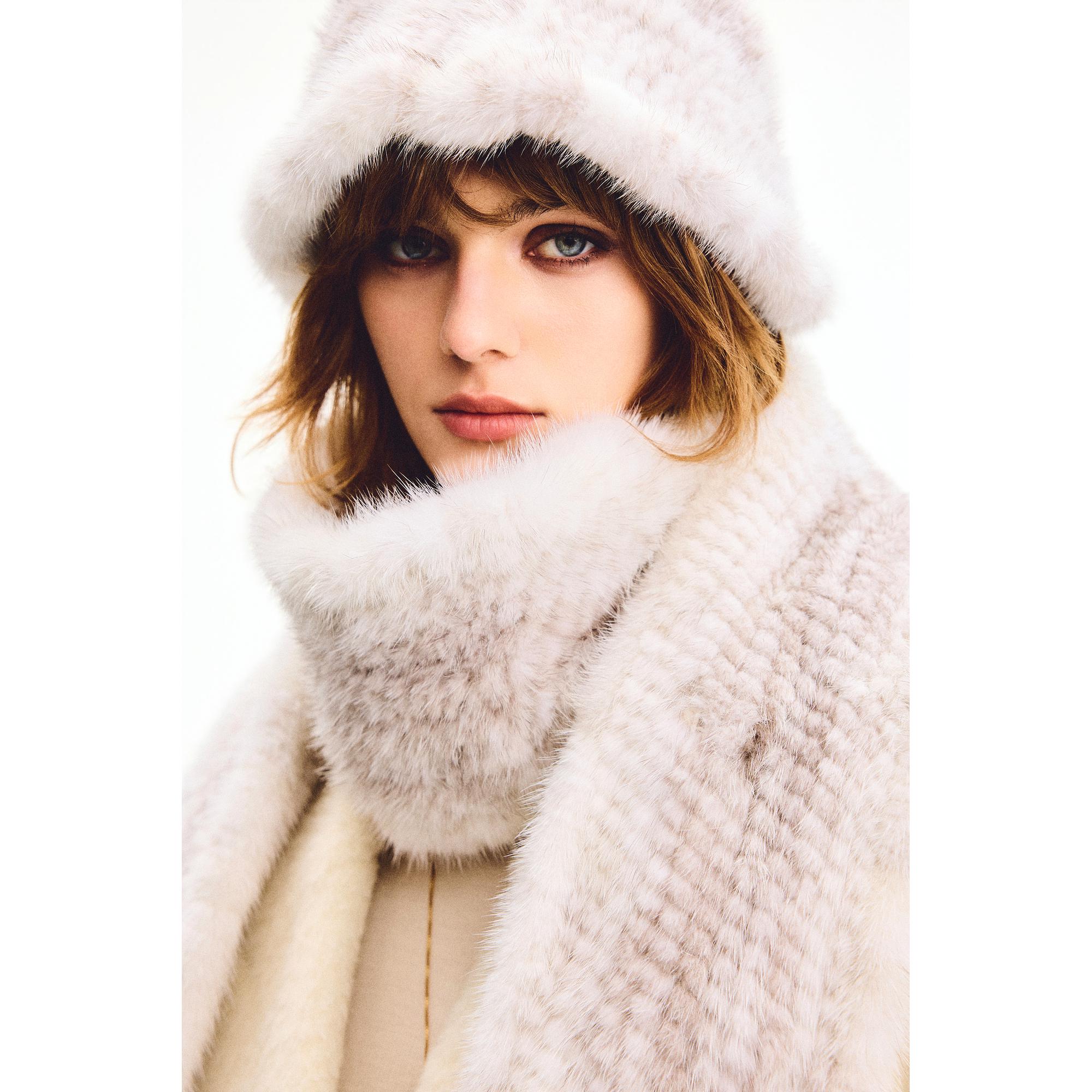 

ANNASPEAK Finnish Silver Gradient Mink Fur Fisherman Hat & Styling Scarf - Limited Edition One Size [Pre-sale]