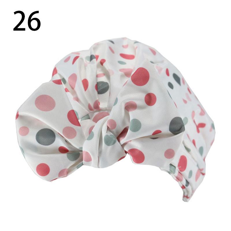 Waterproof Shower Cap Double Layers Bath Cap Adjustable Elastic Band Shower Cap For Women Long Thick Hair CDN