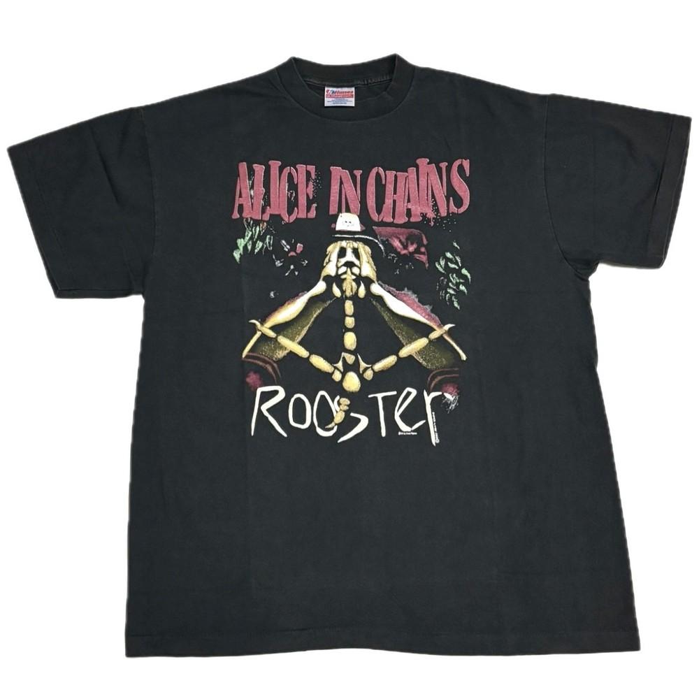 Vintage 1993 Alice In Chains Rooster Size XL Rare Single Stitch T-Shirt REPRINT