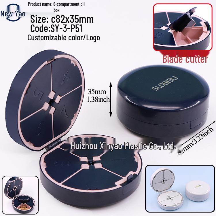 Seven-Day Pill Organizer: Morning, Noon, Night Portable Capsule Case with Large Capacity