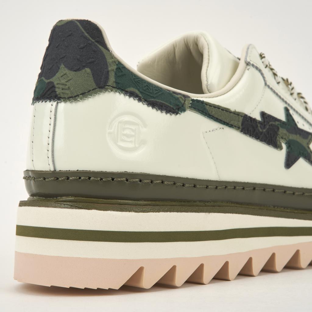 CLOT X BAPE X Adidas Superstar Off White Olive Cargo Unisex Sneakers Branch KJ1473