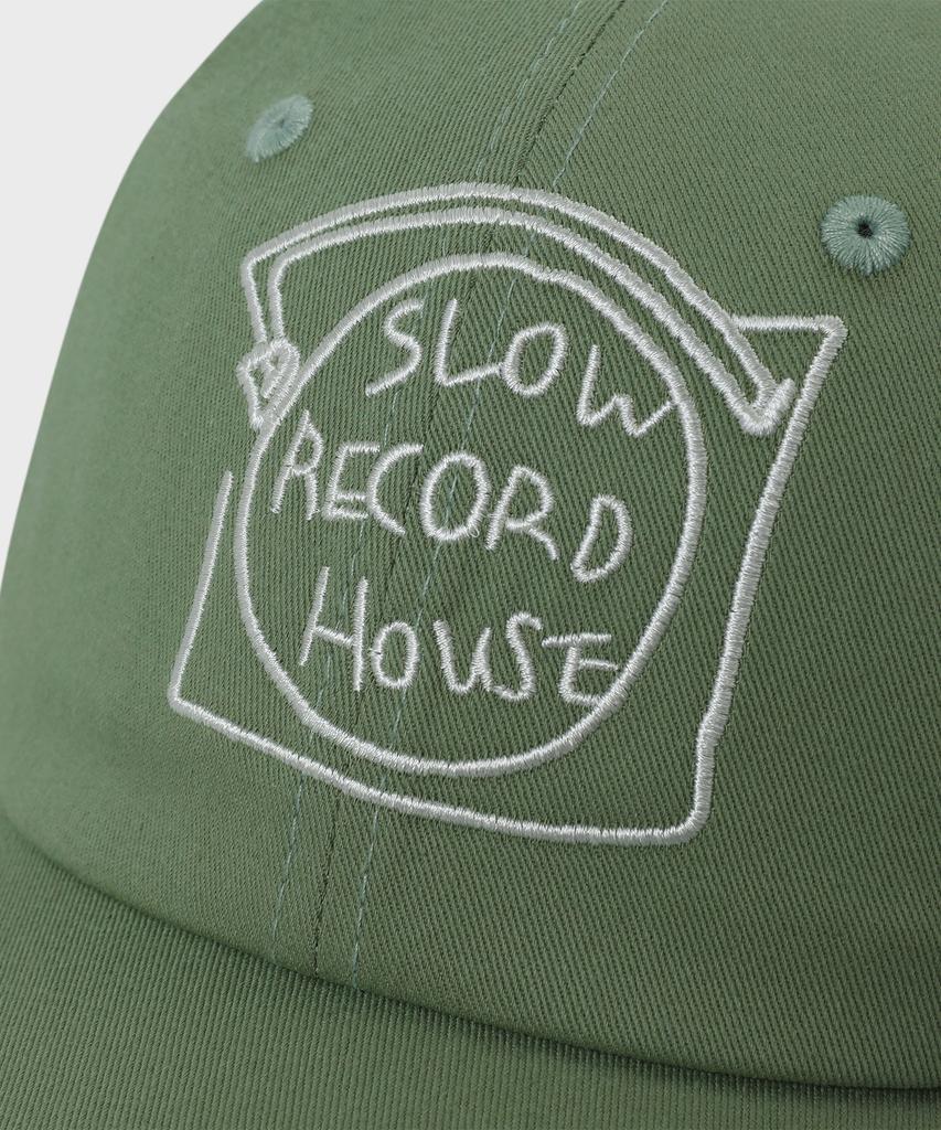SLOW RECORD HOUSE Record Cotton Ball Cap_Green