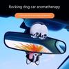Swinging Dog Car Interior Rear View Reflectors Viewer Hanging Scent Diffuser Vehicle Decoration with Head Bobble Feature