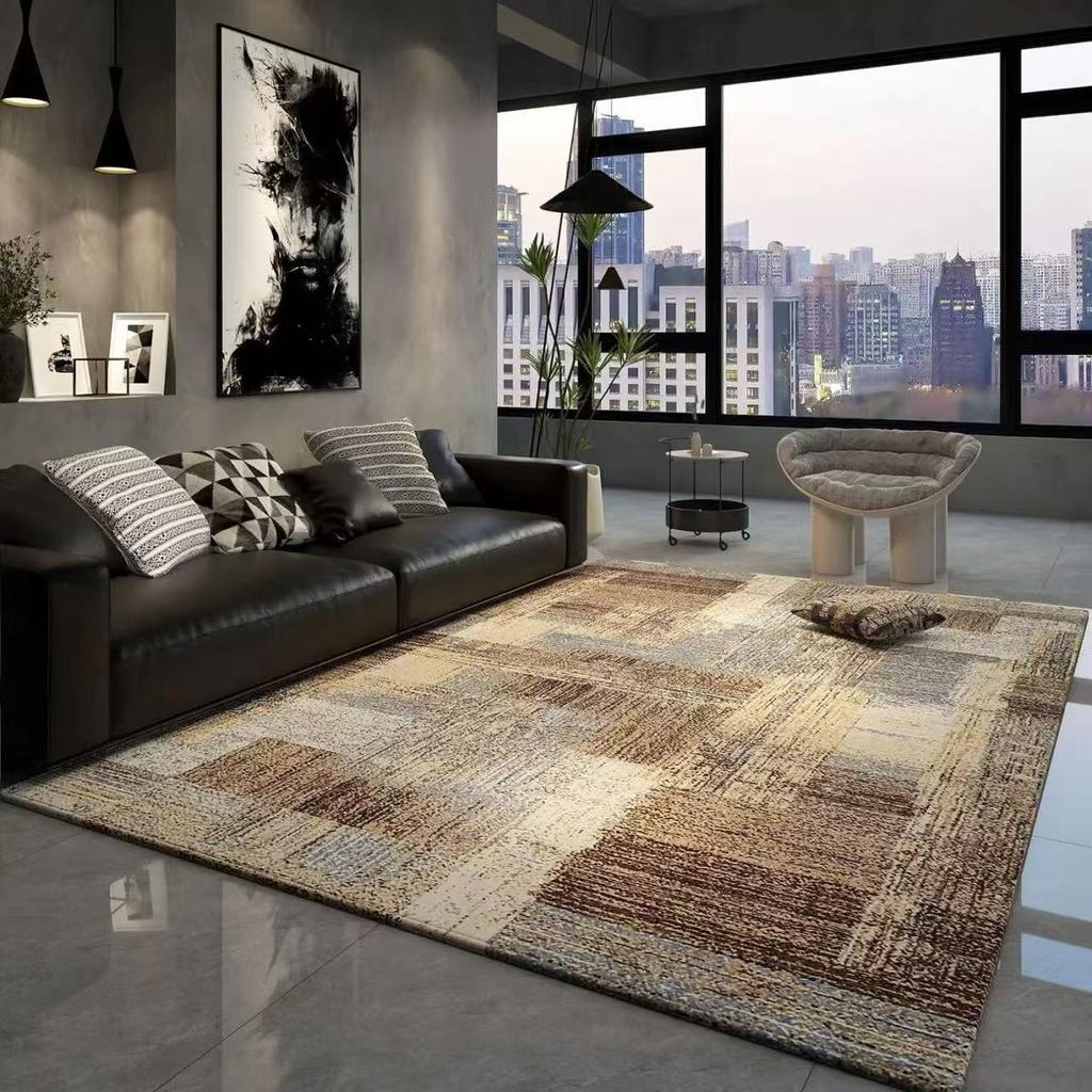 Light Luxury Geometric Large Carpets for Living Room Modern Decoration Home Bedroom Rug Soft Non-slip Coffee Tables Mat