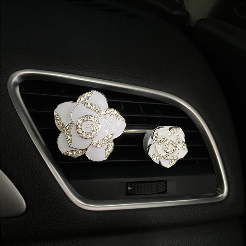 

Камелия Металлический Зажим для Автомобильного Ароматизатора Ароматный Декоративный Освежитель Воздуха Салон Автомобиля белый