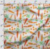 Soimoi Veggies Print,  Cotton Cambric, Quilting Fabric Sold by The Yard 42 Inch Wide, Medium Weight Cotton Fabric, Sewing  Supplies,Aquamarine