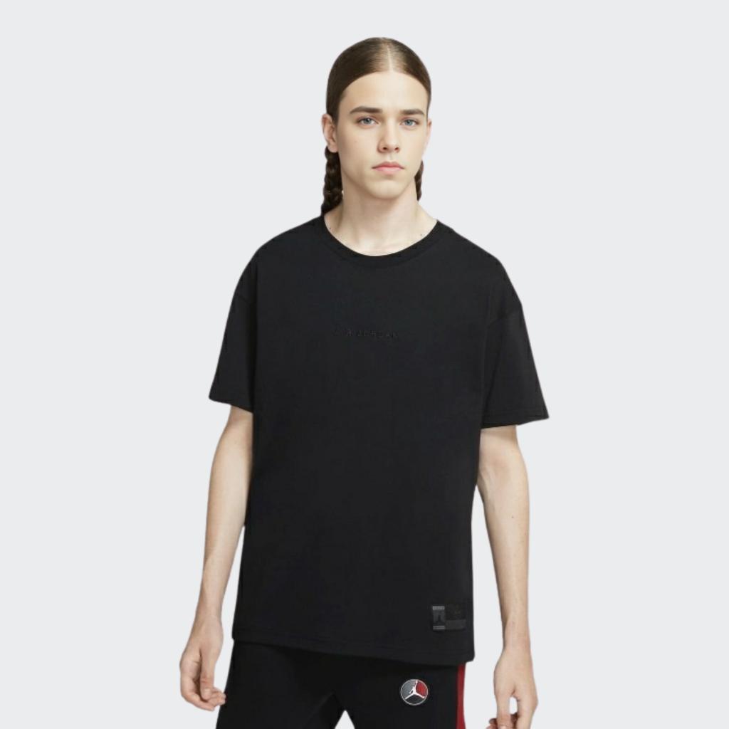 Jordan X Fragment Design Collaborative Pure Color Round Neck Short Sleeve T-Shirt Men Tops Black DA2986-010