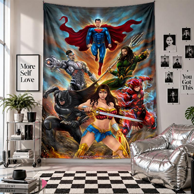 Wall TapestryDC Comics Universe Art Hanging Cloth Decorative Background Cover for Room Decoration