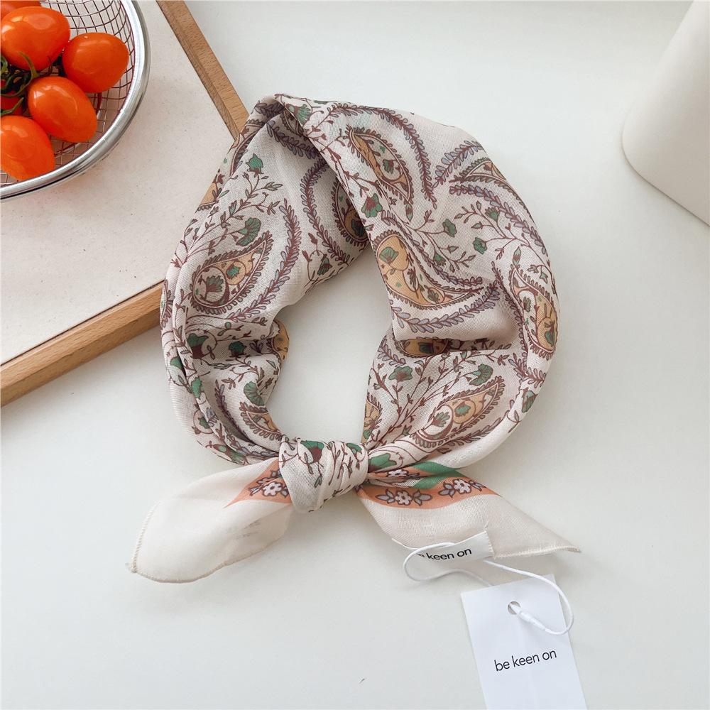 55 Polka Dot Silk Scarf: Spring Summer Korean Fashion Headscarf & Decorative Hairband for Women