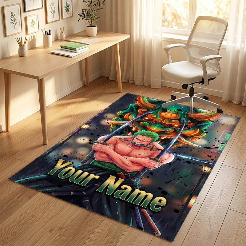 Personalized Crystal Velvet Carpet,One Piece Custom Printed Name, Plush Area Rug For Home Indoor Decor