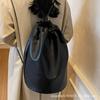 Soft-faced backpack bag women's 2025 new trendy fashion retro bucket bag casual large-capacity backpack