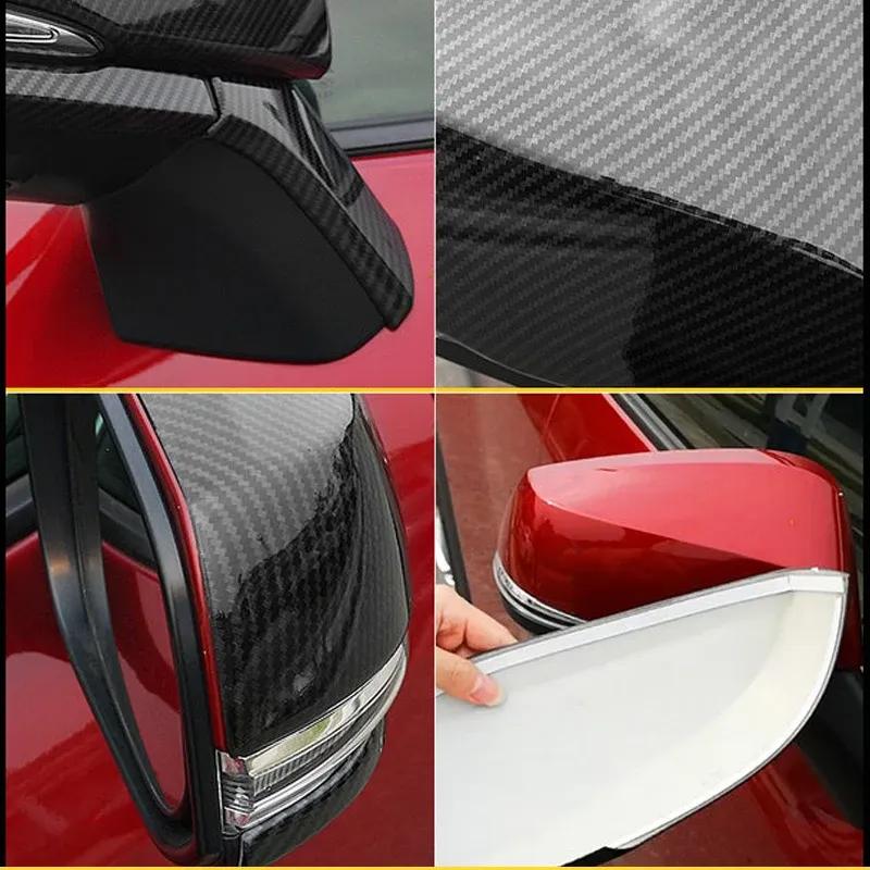 For Toyota RAV4 XA50      2024 ABS Carbon Car Rearview Mirror Side Cover Shell Trim Molding Accessories