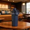 New Silicone Bottom Large-capacity Space Pot 0 Stainless Steel Thermos Cup Outdoor Portable Travel Kettle