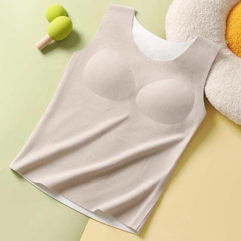 Teen Girls' Seamless Thermal Camisole with Fixed Cups