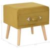 Table de chevet - VIDAXL - Moutarde - 40x35x40 cm - Velours
