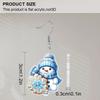 2D Flat Blue Snowflake Snowman Drop Earrings, Lightweight Acrylic Material,  Ideal Choice for Party Gifts and Jewelry Gifts.
