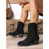 2025 Winter New British-style High-heeled Martin Boots Plus Size Thick-heeled Retro Boots for Women