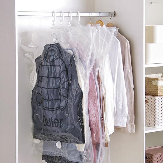 

Прозрачный подвесной вакуумный мешок с крючком, пуховое пальто, сумка для хранения куртки, мешок