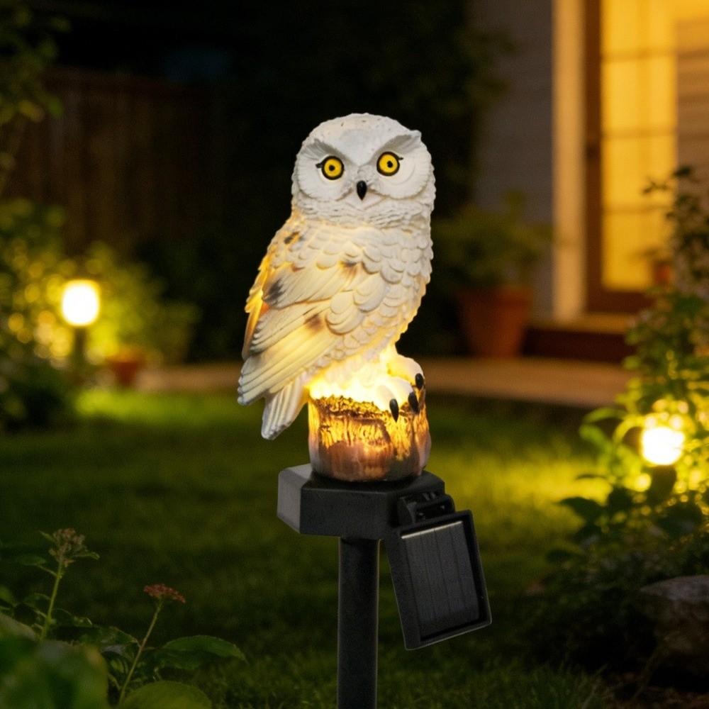 Solar Powered Animal Statue Solar Light Realistic Outdoor Lawn Lamp  Garden Decorations