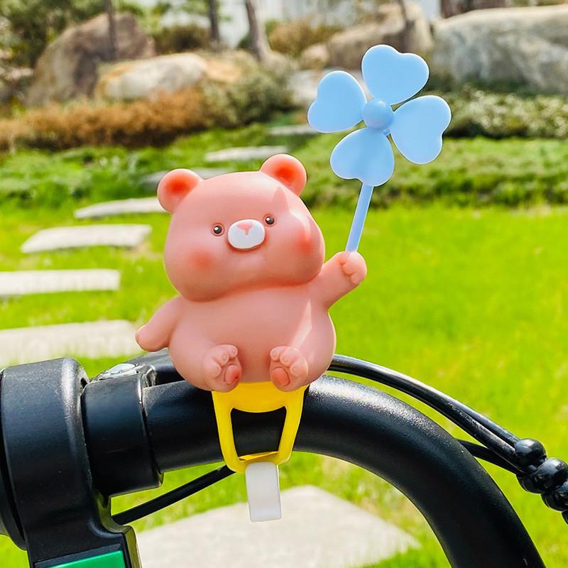 Adorable Cartoon Pig Windmill Plush Cute Car Decoration Creative Small Gift