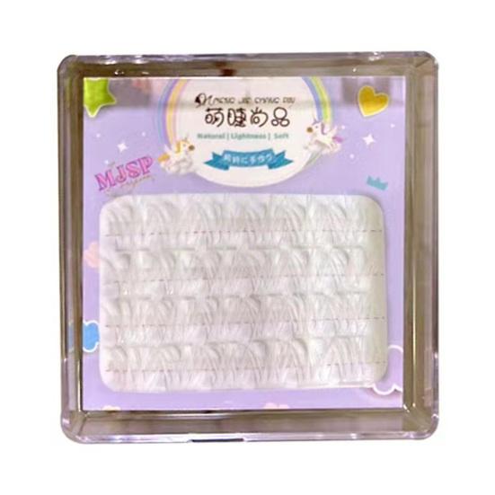 

1 коробка цветные накладные ресницы мягкие пушистые ресницы из искусственного волокна Хэллоуин Рождество косплей макияж ресницы поставки 12 мм наращивание ресниц белый