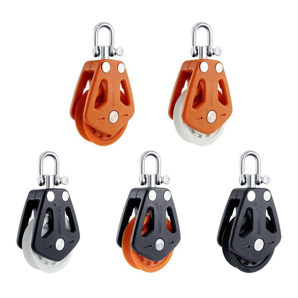 Segelboot-Flaschenzug, Nylon, Kran-Flaschenzug, Block, Heben, Einzel-Flaschenzug, drehbarer Segel-Flaschenzug