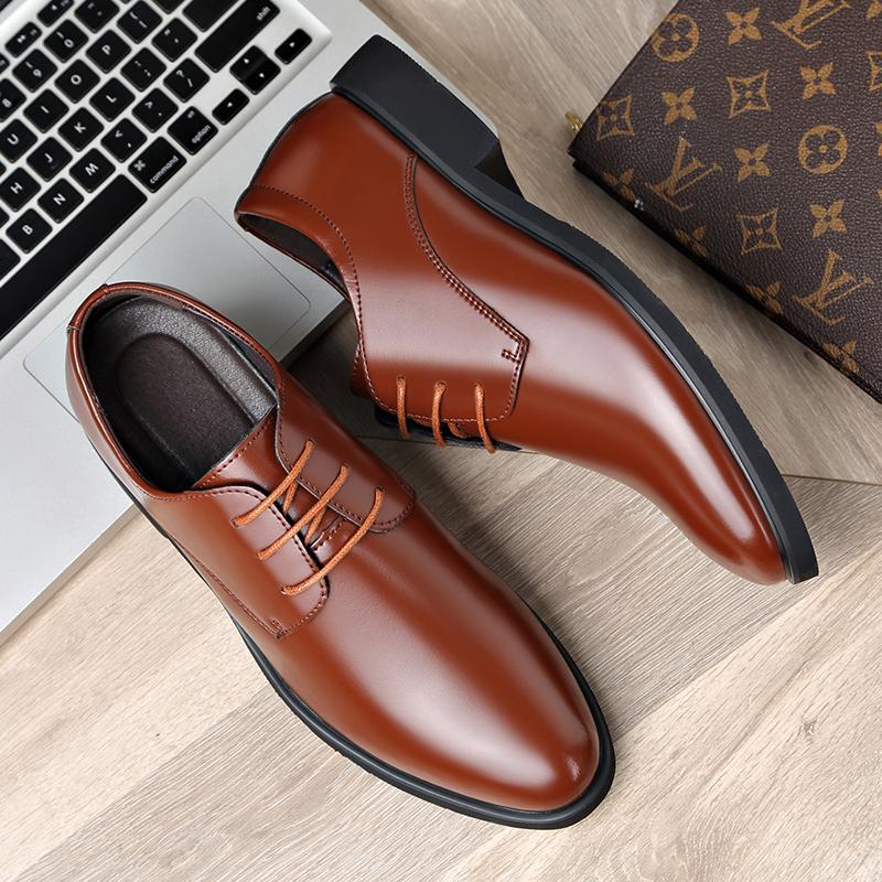 Men'S New Business Leather Shoes Soft Soled Work Footwear Outdoor Non Slip Formal Shoes Fashion Casual Male Shoes  Homme
