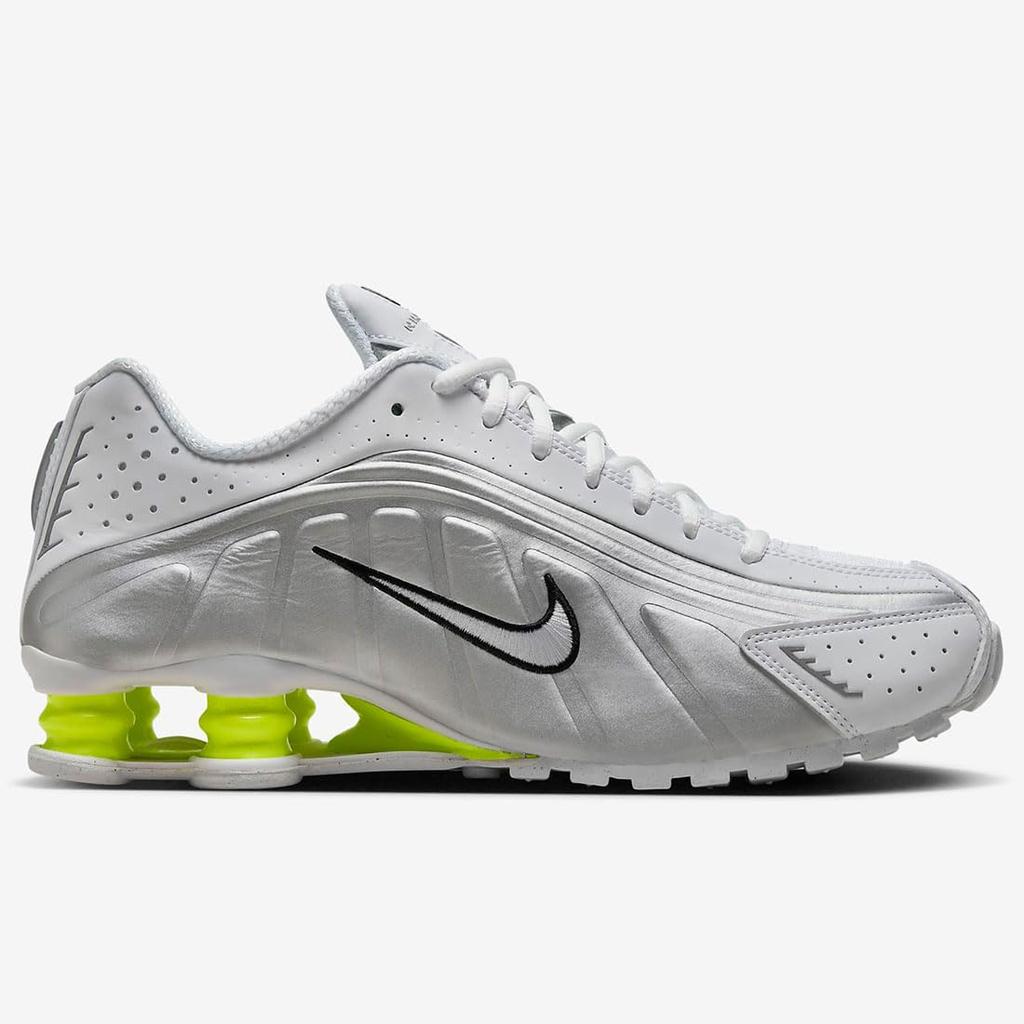 Nike Shox R4 W Shox R4 Size White/Metallic Silver/Volt/White AR3565-102 22.5cm