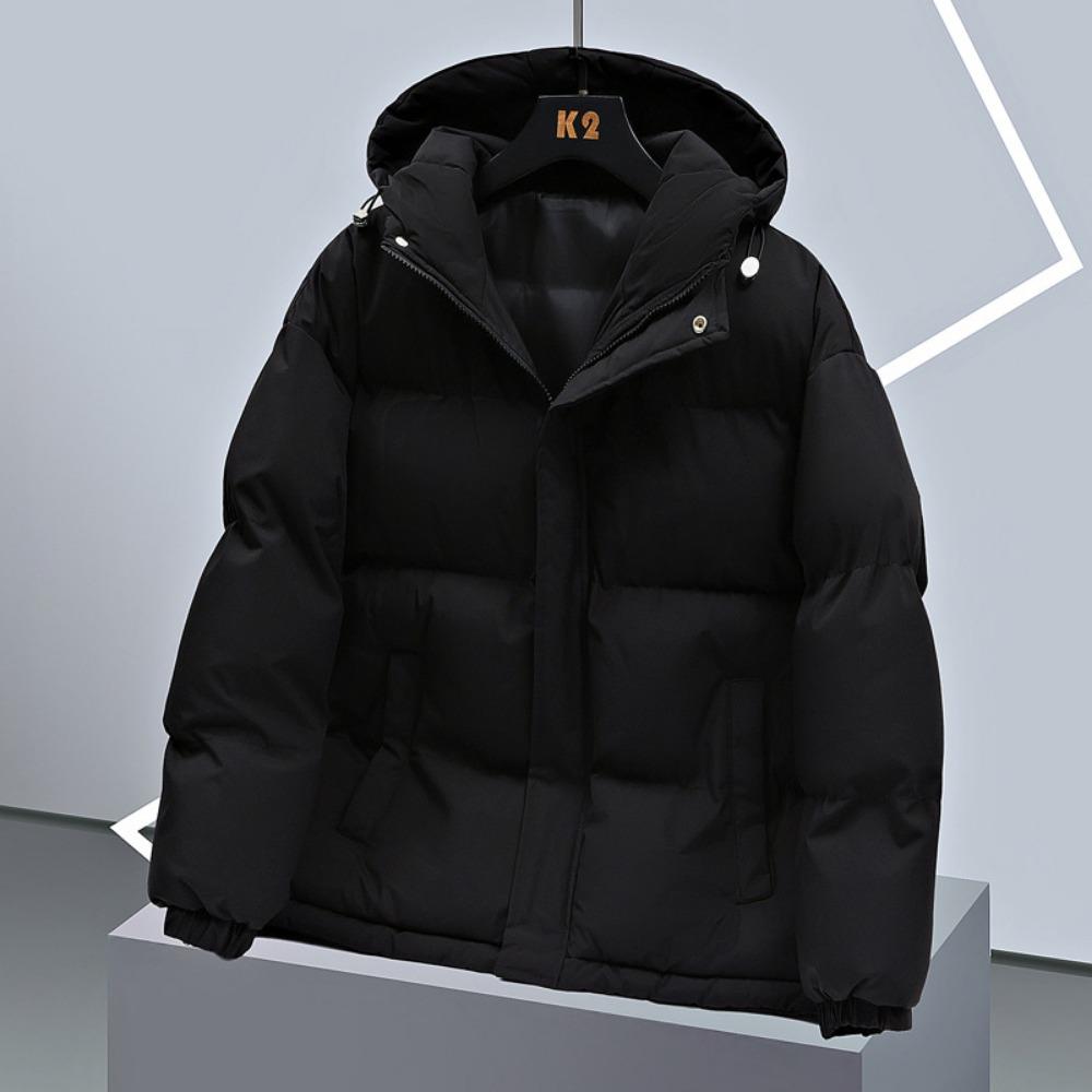 

куртка с хлопковой подкладкой, новая осенне-зимняя корейская версия модная и свободная. 4XL чёрный