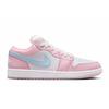 Jordan Air Jordan 1 Pink Cat Paw, Box Abrasion Resistant Low top Basketball Shoes Women's Pink Blue 553560-614(Team701--B)