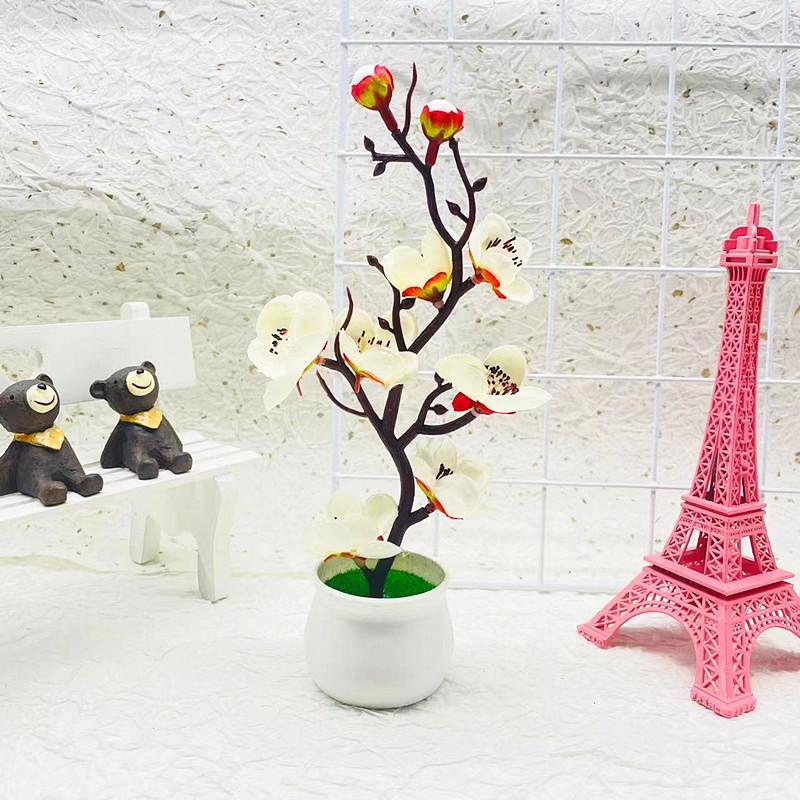 Artificial Bonsai Artificial Flower Potted PlantsArtificial Plum Blossoms Winter Jasmine and Artificial Flowers
