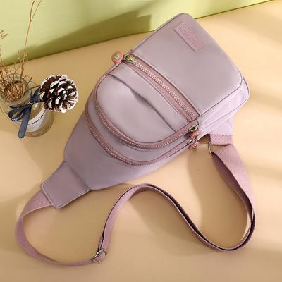 Kadın Göğüs Çantası Naylon Kumaş Kadın Moda Trendi Tek Çapraz Çapraz Omuz Çantası Spor ve Eğlence Seyahat Küçük Sırt Çantası