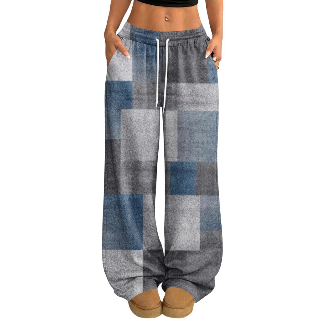 Damen Lässige und Modische Elastische Taille Weite Hose