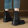 Krazing Pot Microfiber Winter Round Toe Modern Platform Size 33 Boots Size 43 Thick Bottom Women Ankle Boots