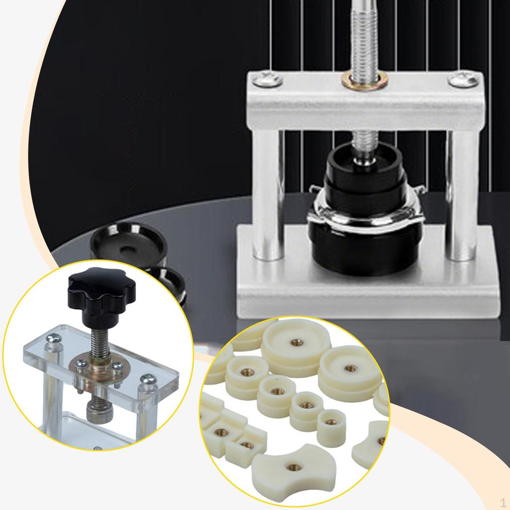 13 Pieces Watch Press Repair Tool Back Case Closing Fitting Dies Set Metal Acrylic Suitable