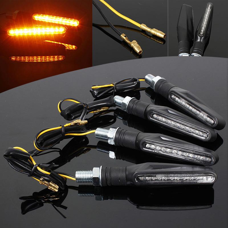 

4шт универсальный 12LED мотоцикл ATV указатель поворота мигалка Янтарный
