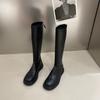 New Style Popular Fashionable Women's Rubber Boot Round Toe Shoes Sexy Thigh High Heels High Sexy Footwear Zipper Platform Boots