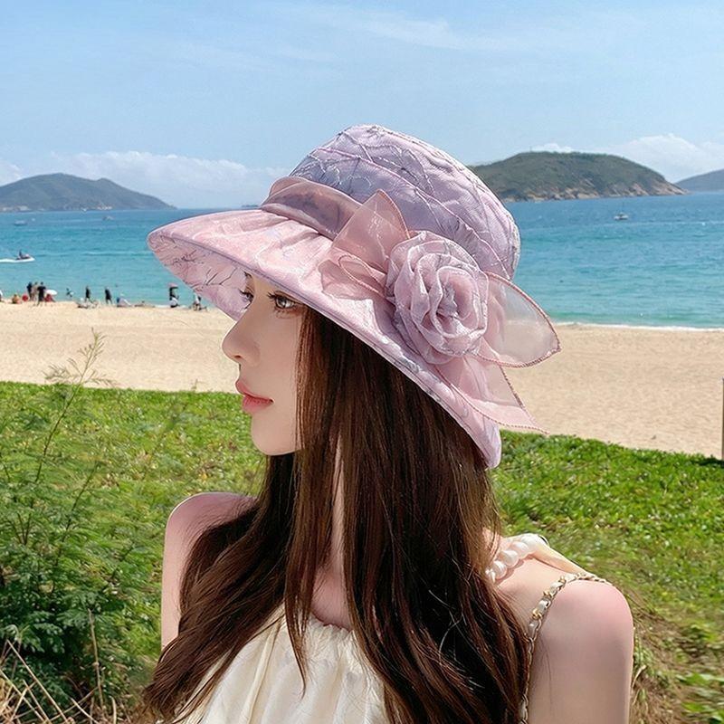 Women's Breathable Lace Fisherman Hat - Thin Summer Sun Cap, Lightweight UV Protection Hat for Spring and Casual Outdoor