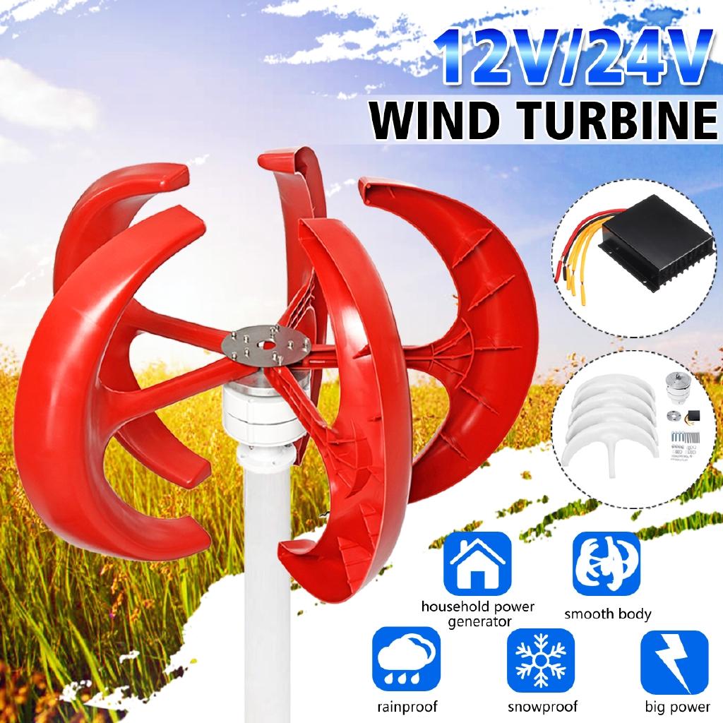 

Ветрогенератор с вертикальной осью 2000 Вт, фонарь, 5 лопастей, комплект двигателя, для дома, гибридный, уличный фонарь, электромагнитный, 12/24 В 12V