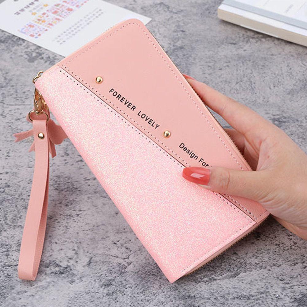 Tassel Pendant Women Long Purse PU Leather Square Card Bag Fashion Woman Clutch Wallet  Travel