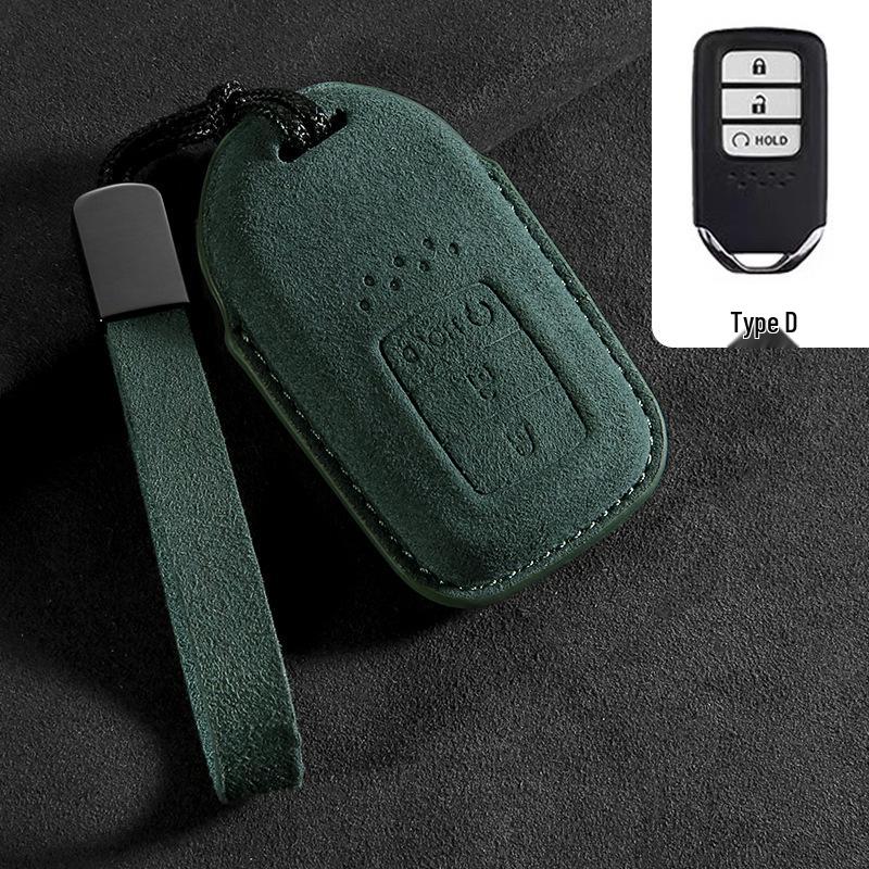 Compatible Car Key Case for Honda CRV, Accord 10th Gen, Civic, XRV, Guandao, Lingpai, Haoying, Binzhi - Cowhide Leather Bag
