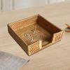 Handcrafted Flat Napkin Holder Basket Wicker Unique Rattan