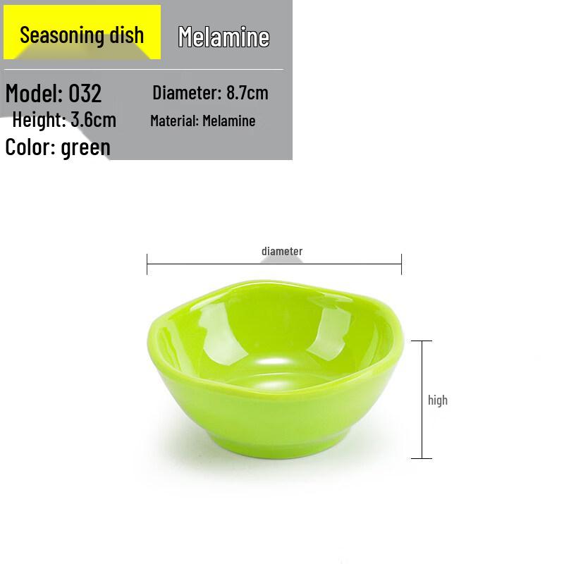 Yipan Melamine Round Three-Compartment Sauce Dishes - 10 Pack