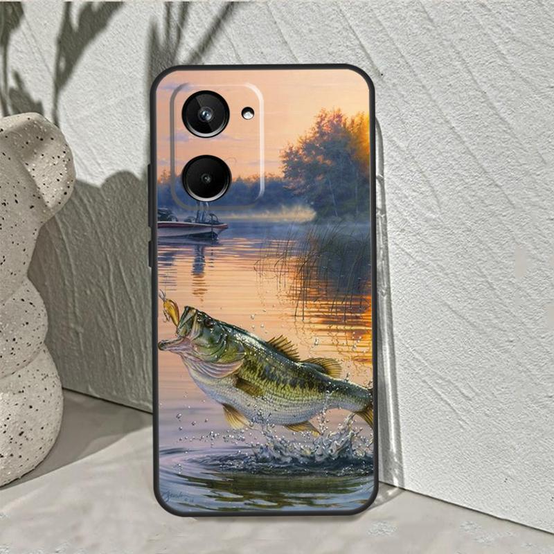 Fishing Lake Sunset For Realme 10 11 12 13 14 Pro Plus C55 C71 C75 C67 C63 C51 C61 C53 C35 C65 GT6 GT7 Pro Case