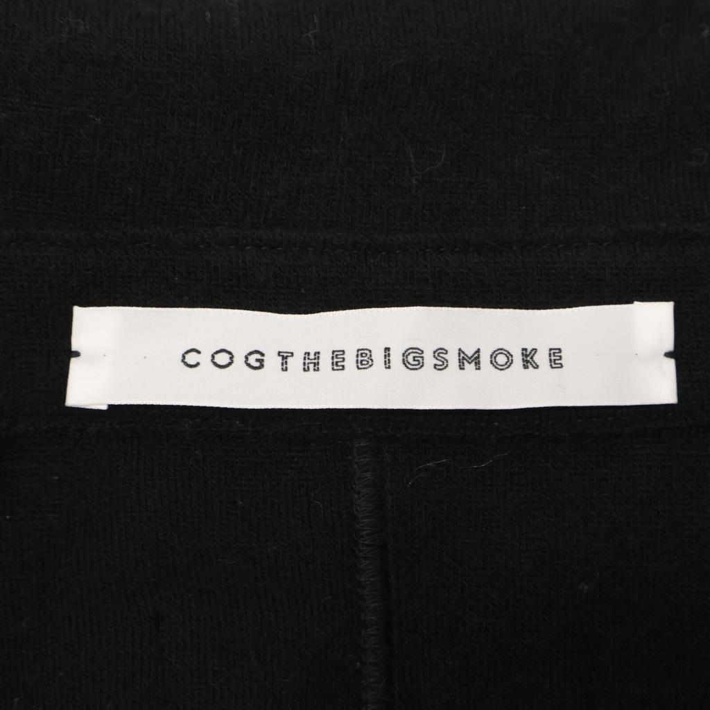 COGTHEBIGSMOKE 3802-224-201-1 Black Wool X Nylon Buttonless Belted Trench Coat Coat Not Written blackUsed