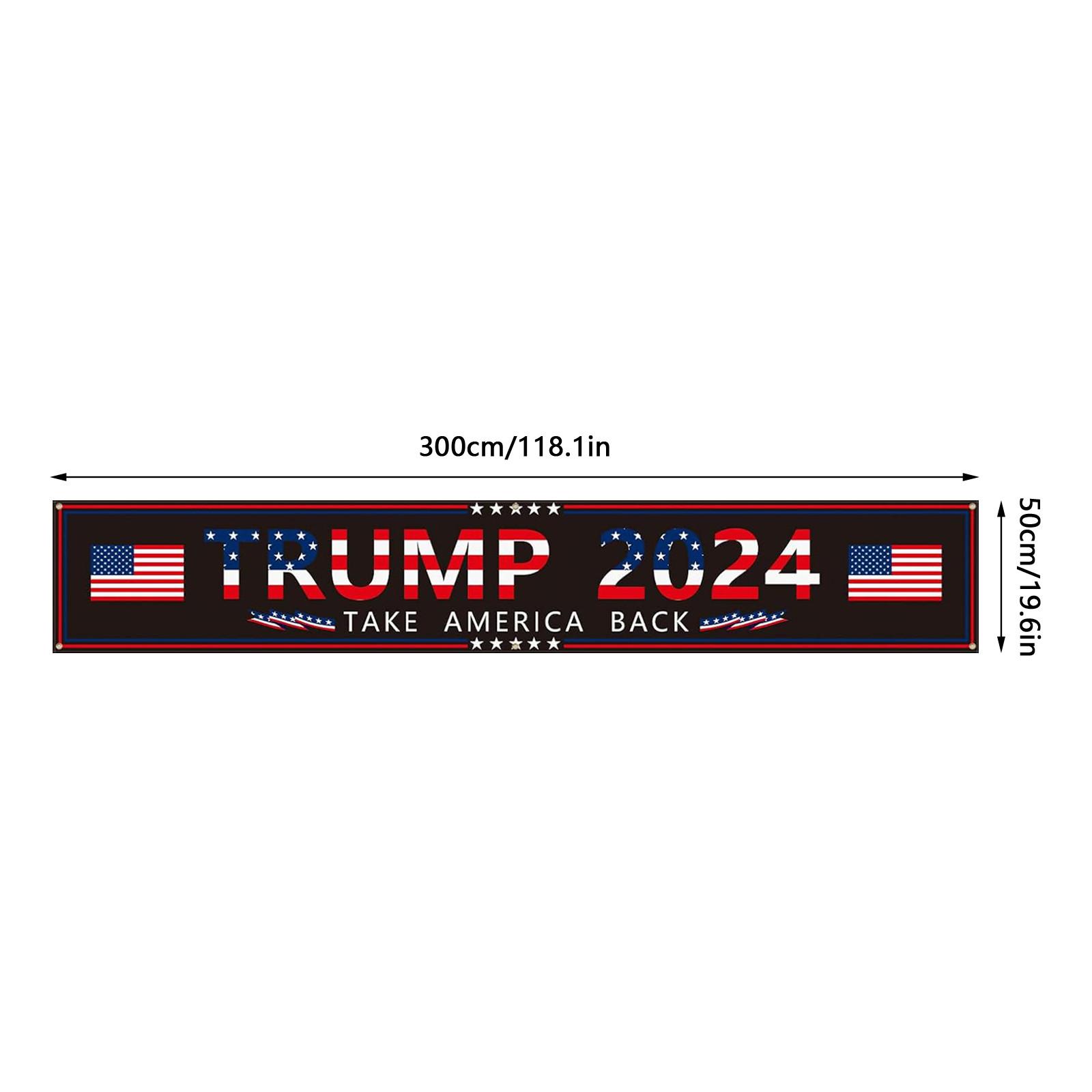 Banner Decorations Take America Back Yard Sign Flag Party Supplies American Flag Photo Poster Hanging Outdoor Gate Decor Fence